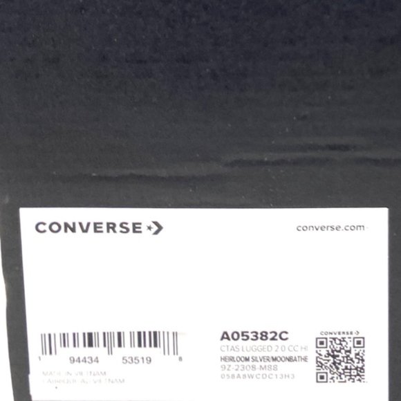 Converse Lugged 2.0 Waterproof High Women's Sneaker Leather Gray Boots A05382C - Picture 10 of 10